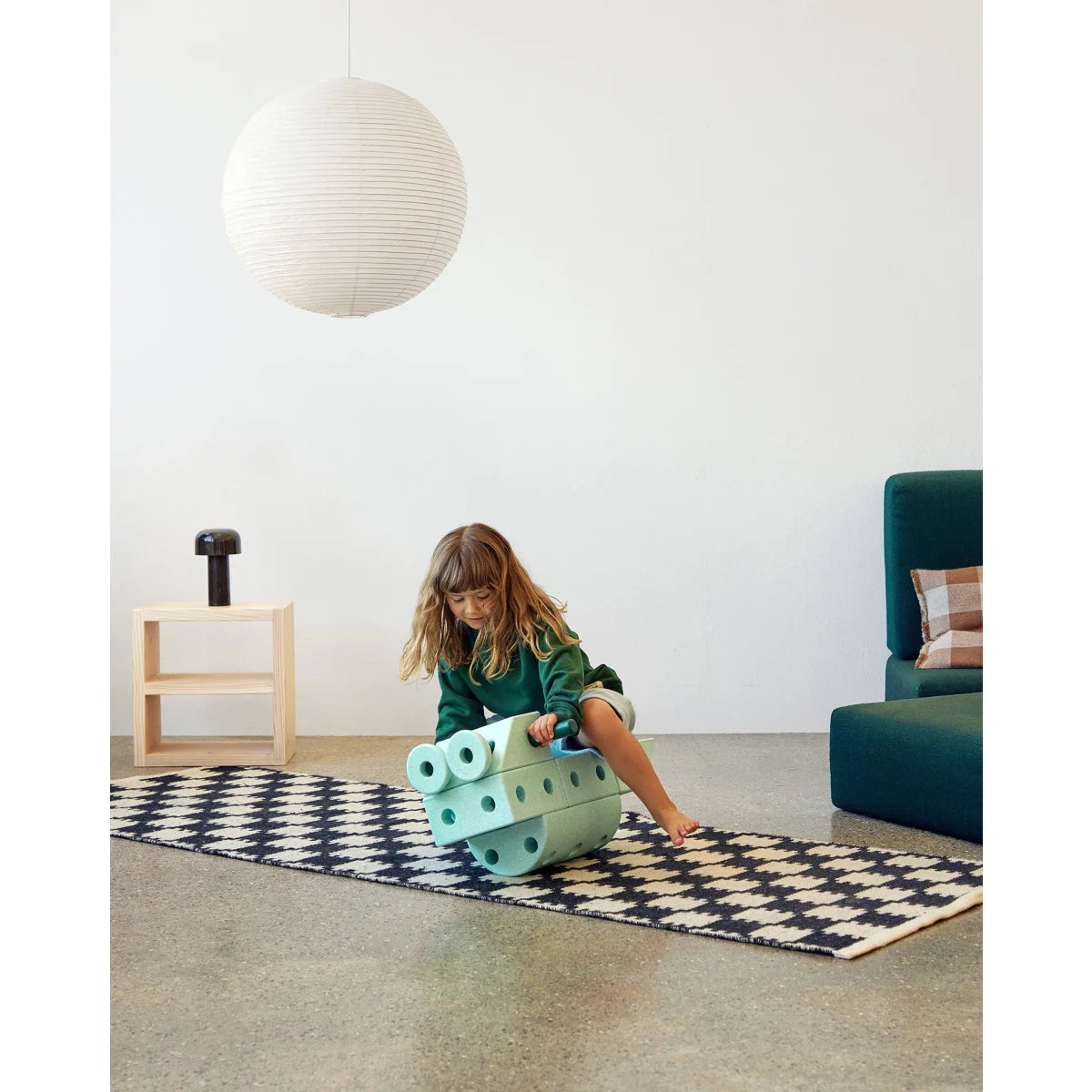 MODU Schaumstoffbälle kombiniert mit MODU Bausteinen