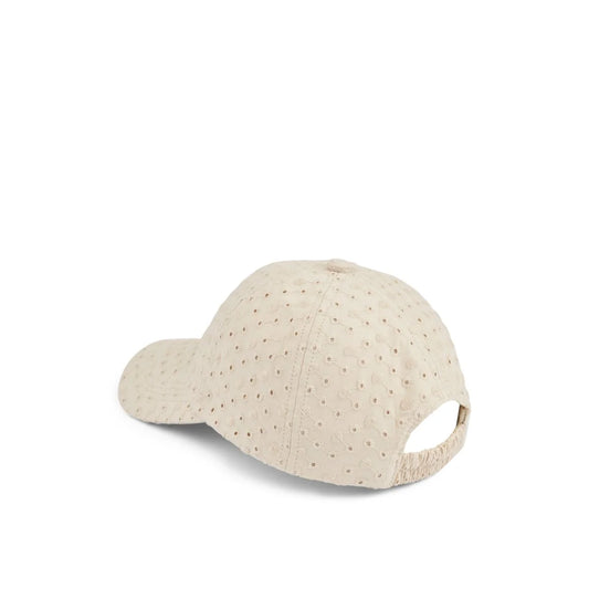 Beige perforierte Baseballkappe Anglaise Cap Danny Sandy für Herren