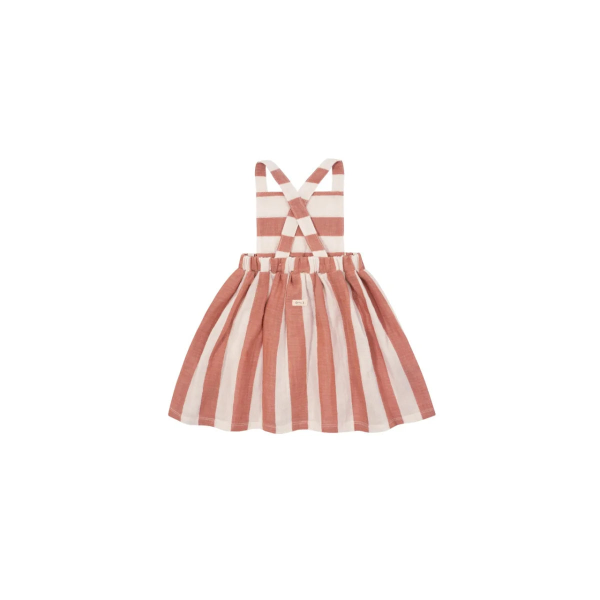 Gestreiftes pink und weißes Sommerkleid im Produkt Apron Skirt | Sienna Stripes