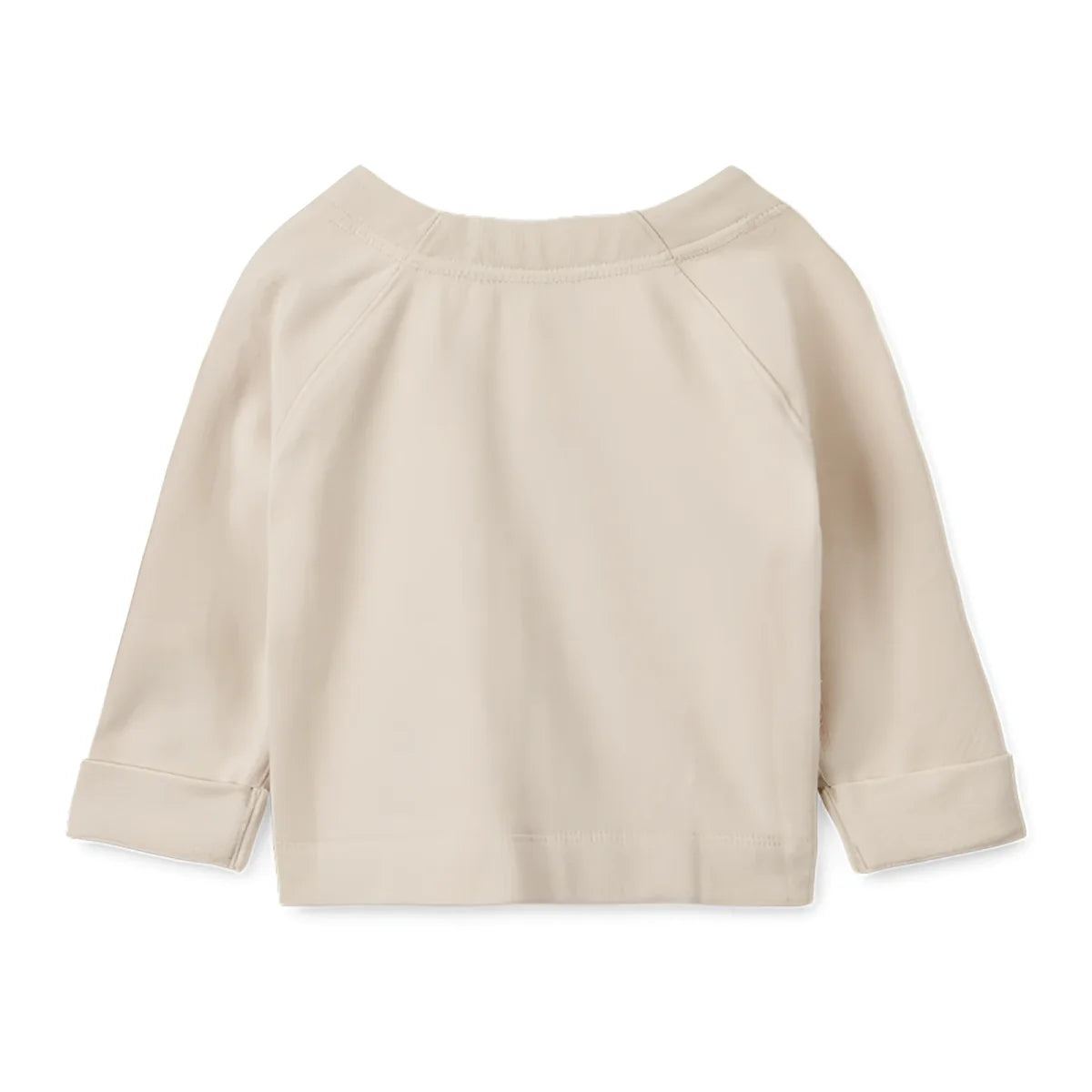 Beige langärmliger Baumwoll-Sweatshirt mit Raglanärmeln für Babys Augustin Sandy