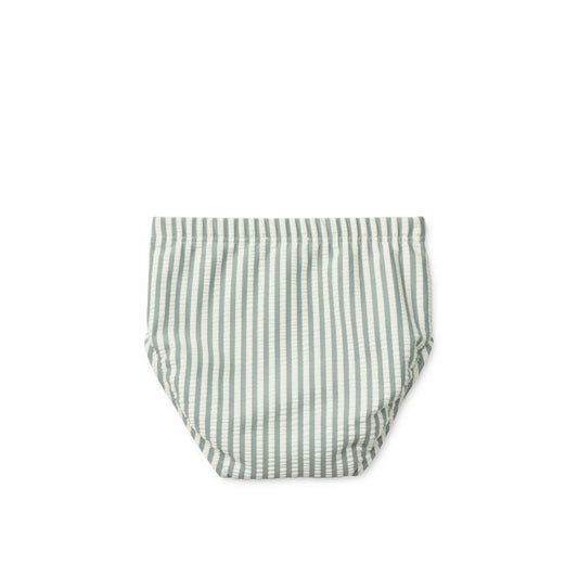 Baby Schwimmhose Anthony Peppermint Sandy mintgrün-weiß gestreift Rückseite
