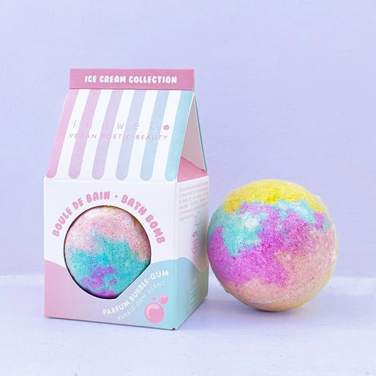 Inuwet Badebombe Ice Cream Bubble Gum im Bad