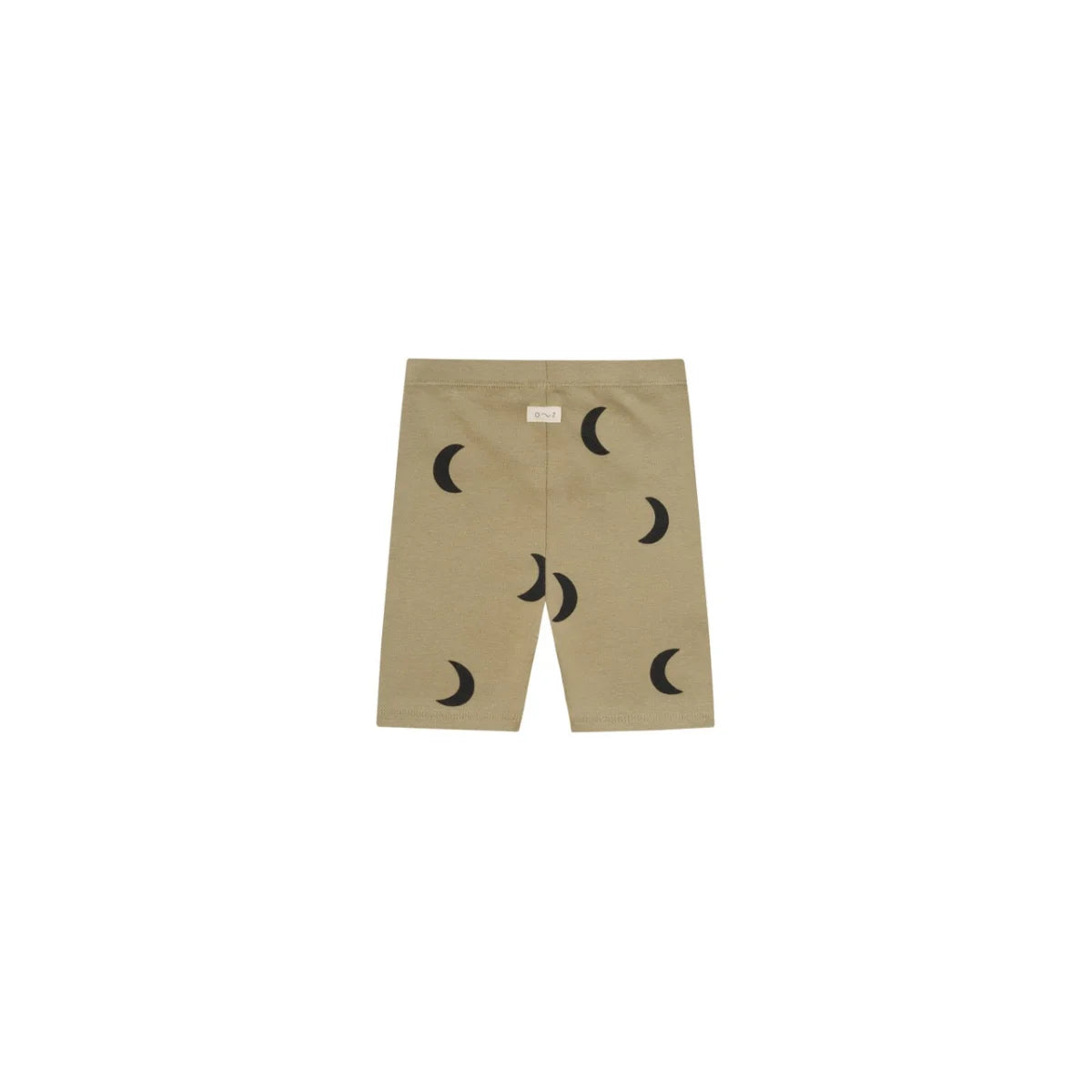 Beige Biker Shorts mit Mondsichel-Muster von Dusky Midnight für stilvolle Freizeitmode