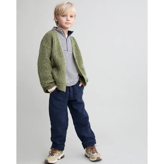 Búho Botonato Cardigan Green Tea