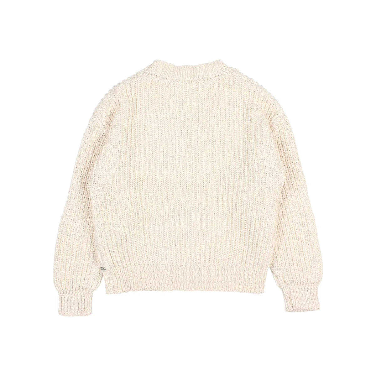 Creme-farbenes Strickoberteil aus Baumwolle im Ecru-Stil, elegant und vielseitig