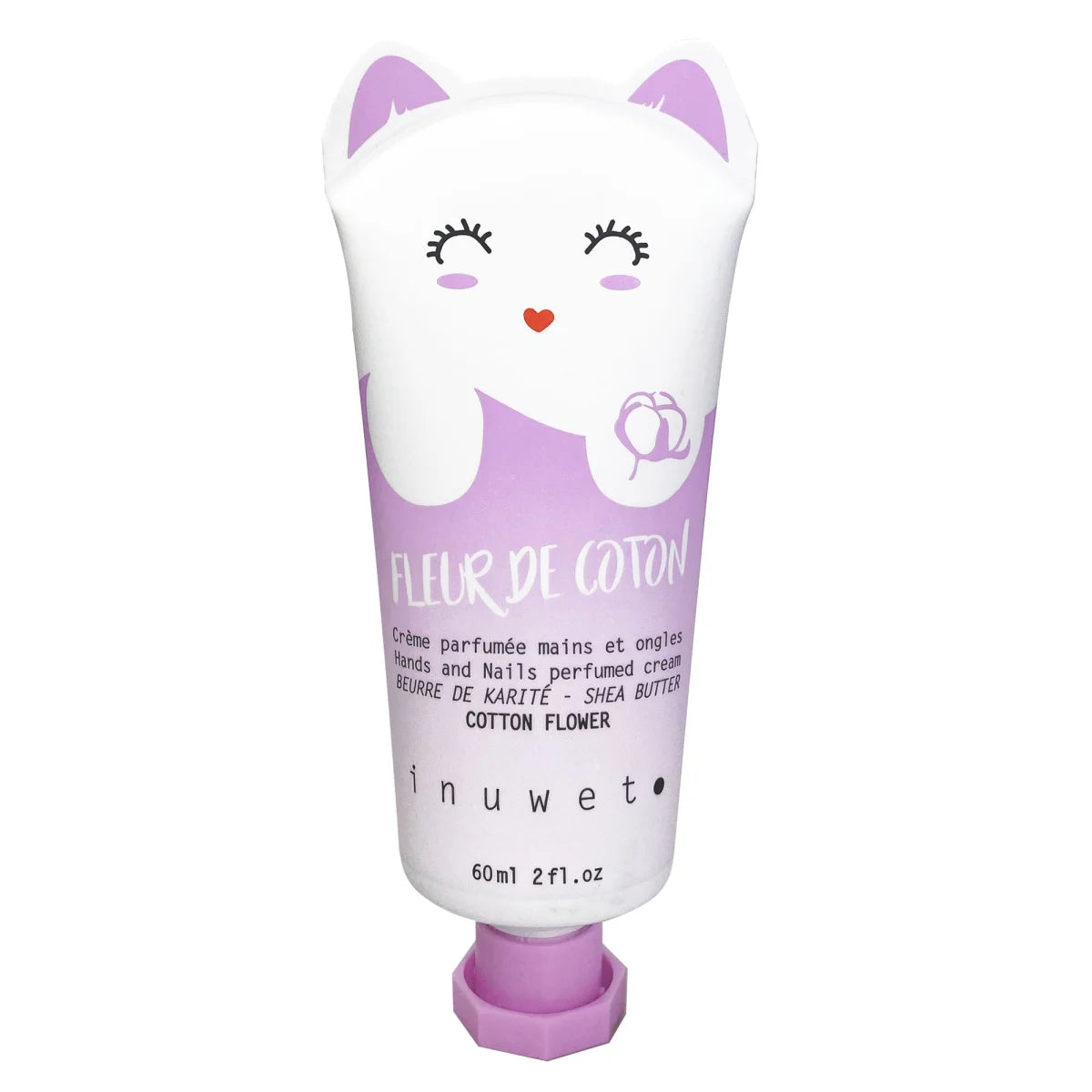 Inuwet Hand- und Nagelcreme Baumwollblüte 60 ml im Katzen-Design