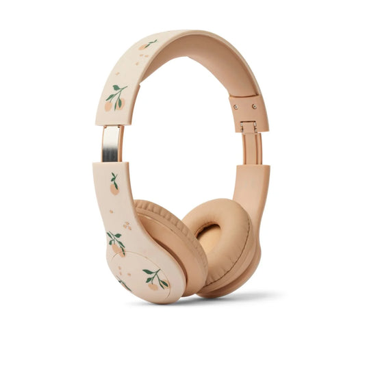 Blumengemusterte beige Over-Ear-Kopfhörer Quinn Peach Sea Shell