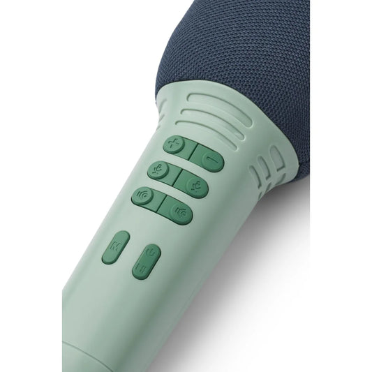 Mintgrünes Bluetooth-Karaoke-Mikrofon BEINTA Peppermint mix mit navyblauem Gitter