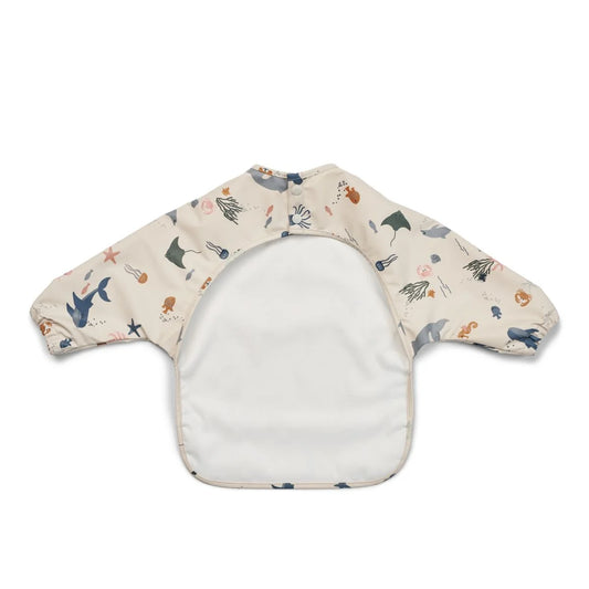 Langärmliges Baby-Lätzchen mit Meereslebewesen-Muster, Lätzchen Cape Merle