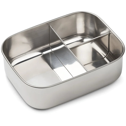Edelstahl-Bento-Box mit drei Fächern aus dem Produkt Lunchbox Arthur Panda Sandy