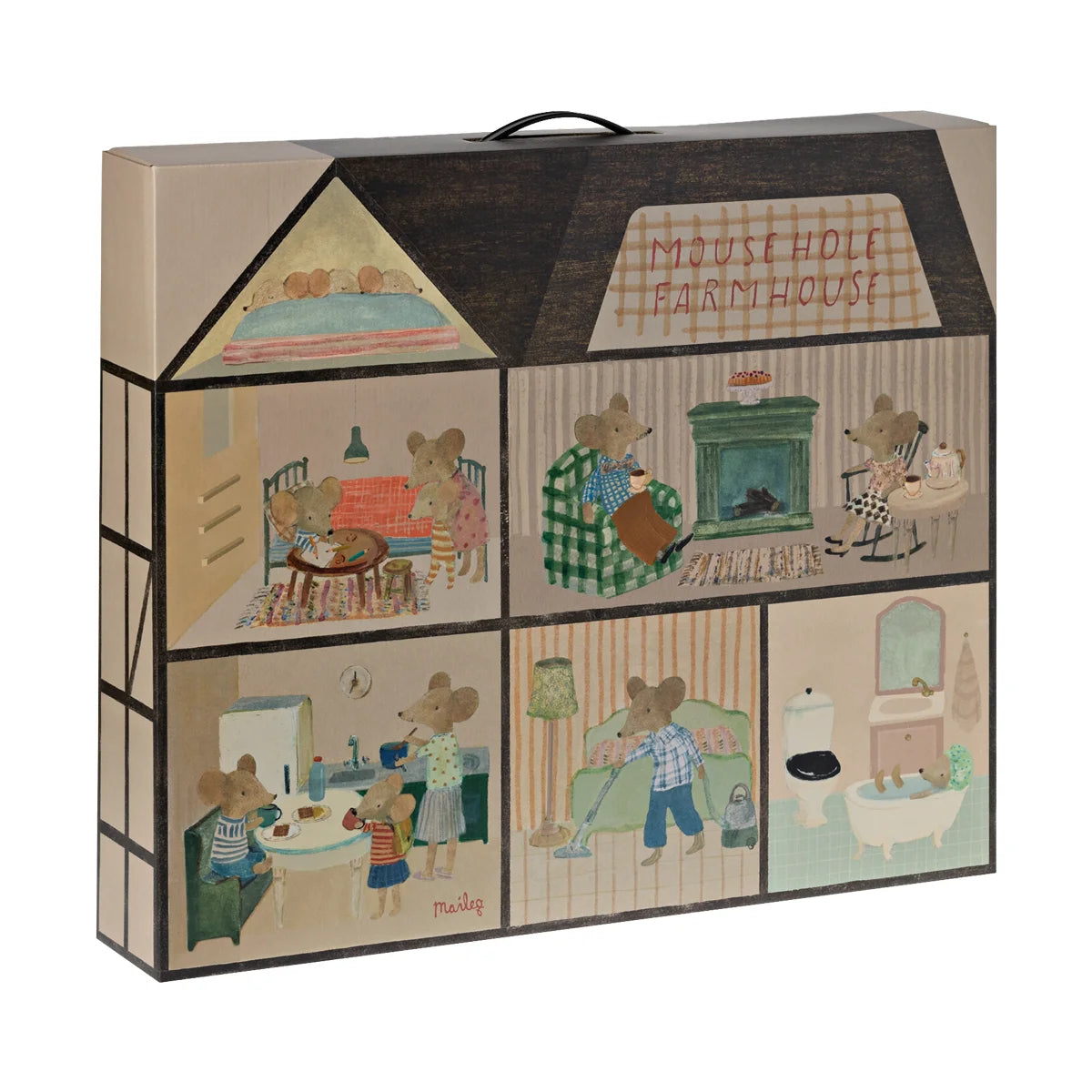 Mauseloch Bauernhaus Puppenhaus mit Maus-Thema in dekorativer Box
