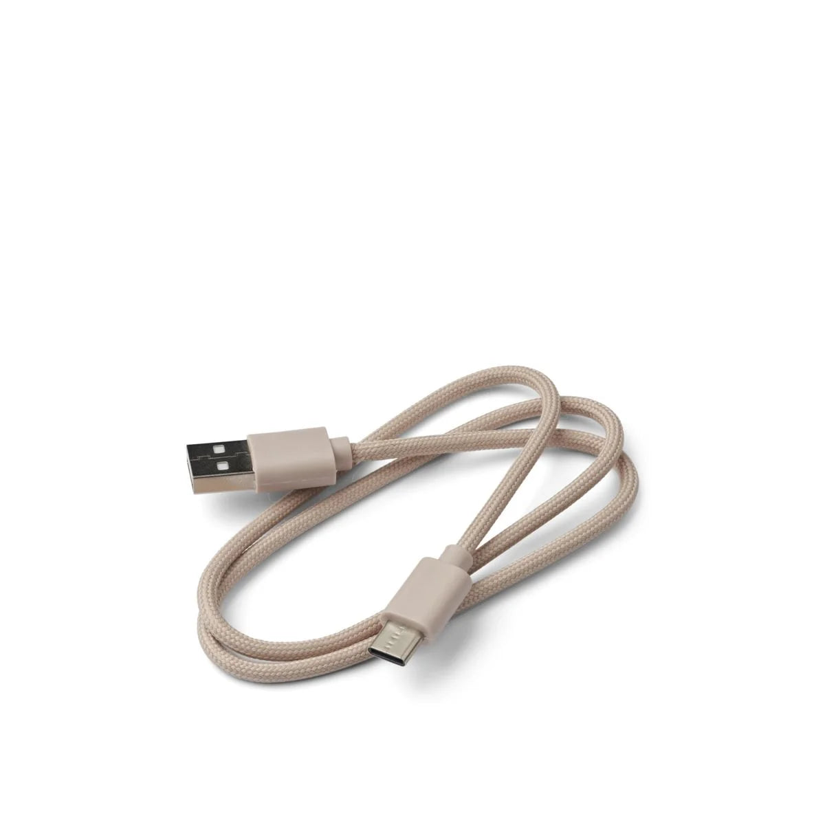 Beige geflochtene USB-C zu USB-A Ladekabel für Nael Walkie Talkie Indigo blue