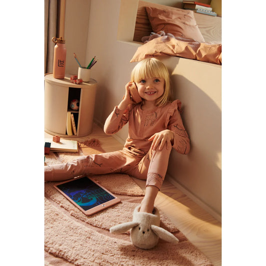 Weiches rosa Bunny-Hausschuh Nael Walkie Talkie Tuscany rose mit flauschigen Ohren