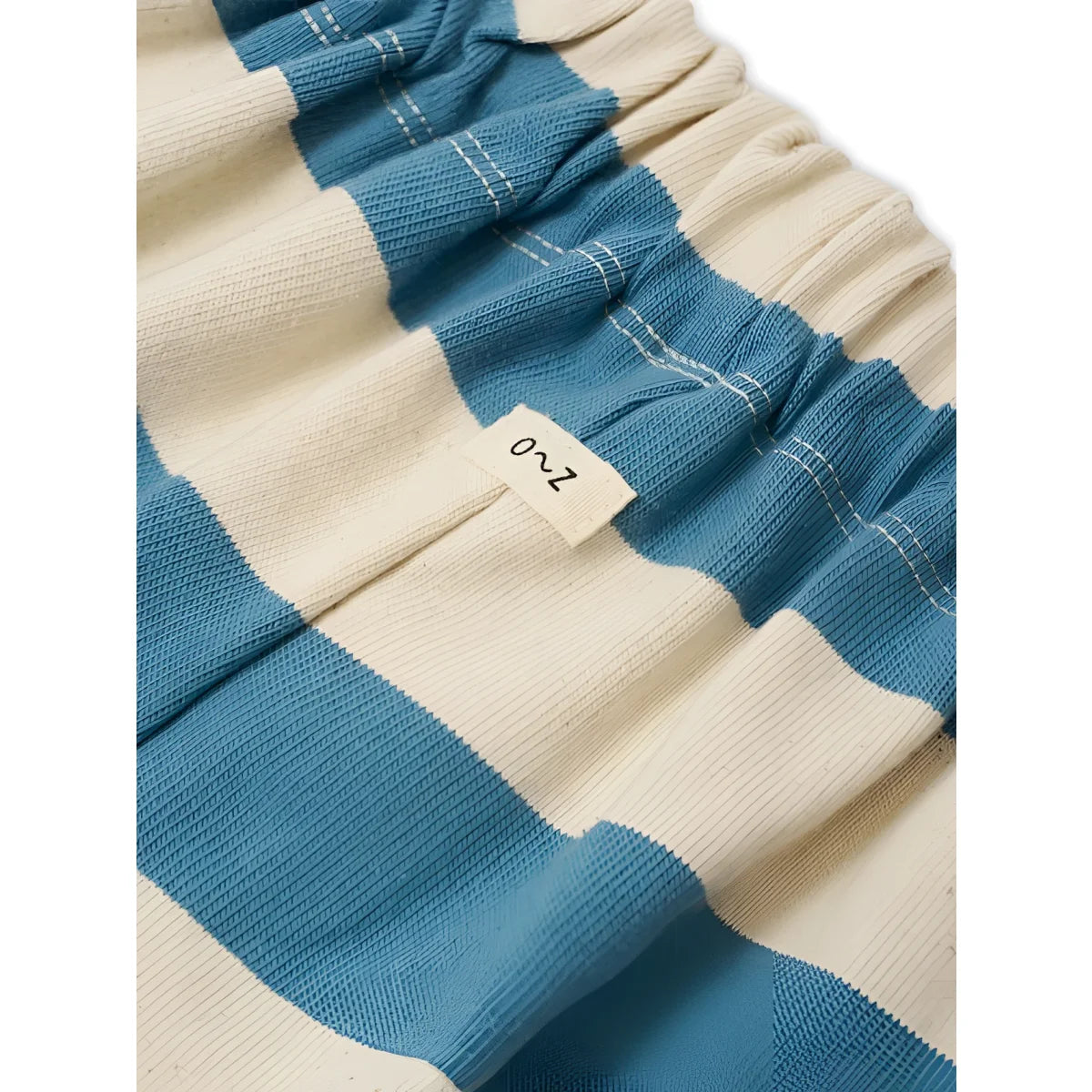 Blau-cream gestreifte strickhose mit weichem, geripptem bund aus der kollektion pants deck chair stripes