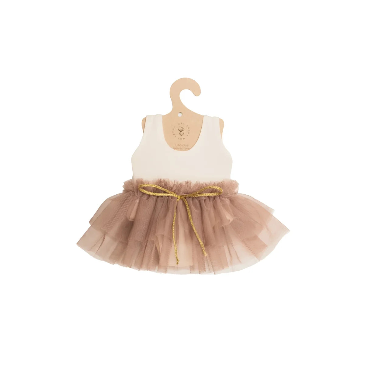 Mrs Ertha Puppenkleidung Loreta Ballett Set in Taupe