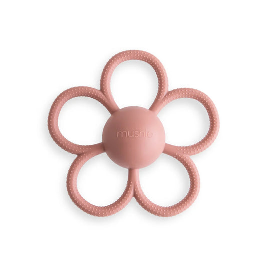 Pink blumenförmiges Beißspielzeug für Babys Rassel Daisy