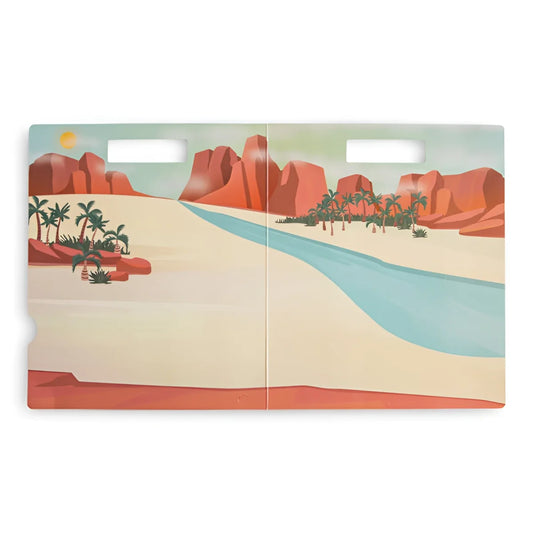 Cartoon Wüstenlandschaft Spielmatte für Kinder im Dino-Design