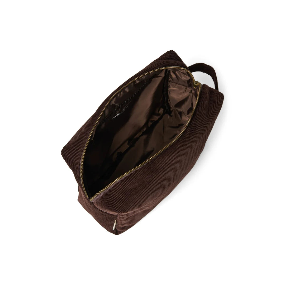 Rib Puffy Toiletry Bag | Dark Brown