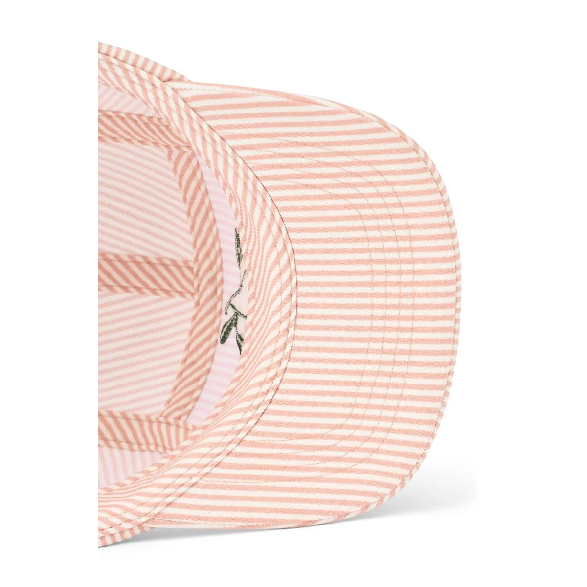 Rosa-weiße gestreifte Rory Cap von Liewood mit Blatt-Design