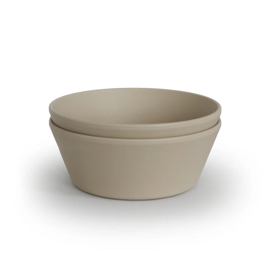 Beige Keramikschale mit schlichter, konischer Form im Set Runde Schale 2er Set Vanilla