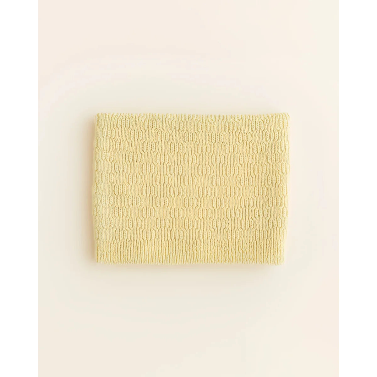 Pale yellow textured fabric swatch for Schal Gigi in Light Yellow