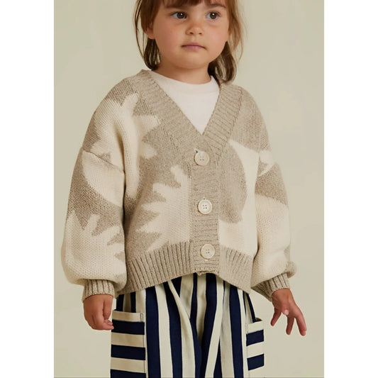 Claude & Co Abstract Neutral Moon Star Cardigan