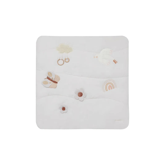 Weisse gesteppte Activity Decke Butterfly mit weichen bestickten Applikationen