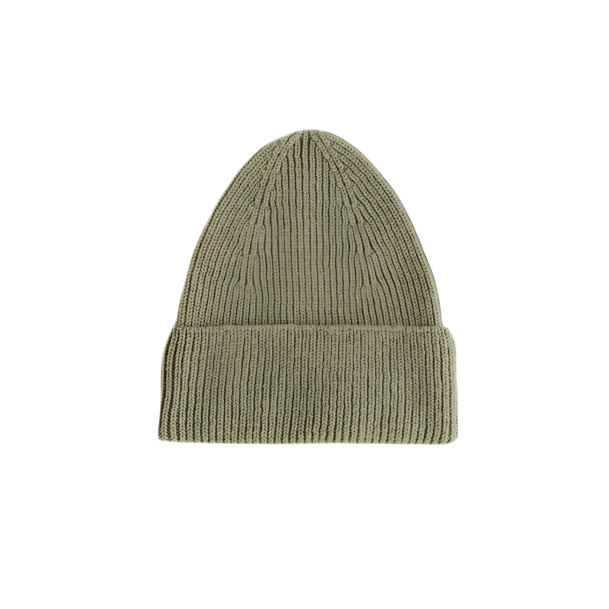 Olivegrüner Strickbeanie mit umgeschlagenem Rand, Adult Beanie Fonzie | Artischocke