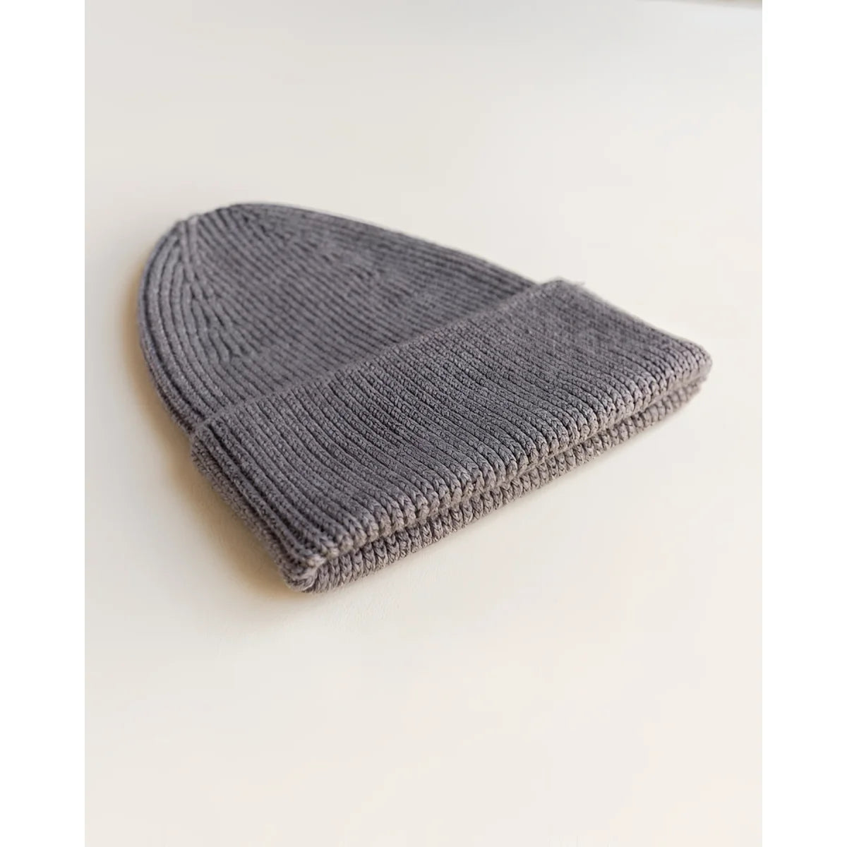 Graue Strickmütze von Otter für Erwachsene, Modell Beanie Fonzie