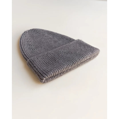 Graue Strickmütze von Otter für Erwachsene, Modell Beanie Fonzie