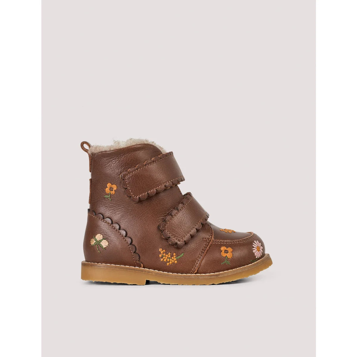 Autumn Flower Scallop Winter Boot | Hazelnut