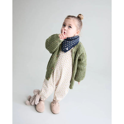 Búho Baby Botonato Cardigan Green Tea