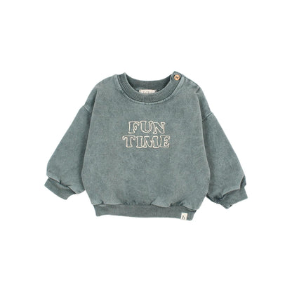 Búho Baby Fun Sweatshirt in Salte Green or Nude
