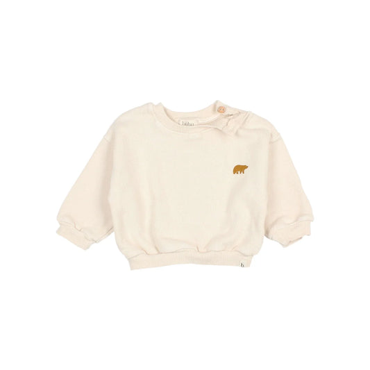 Búho Baby Hibernation Sweatshirt in Ivory or Alpine Green