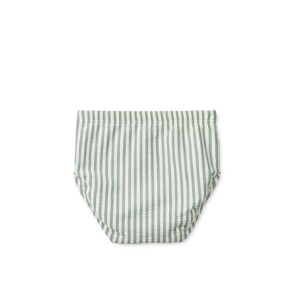 Baby Schwimmhose Anthony Peppermint Sandy mintgrün-weiß gestreift Rückseite