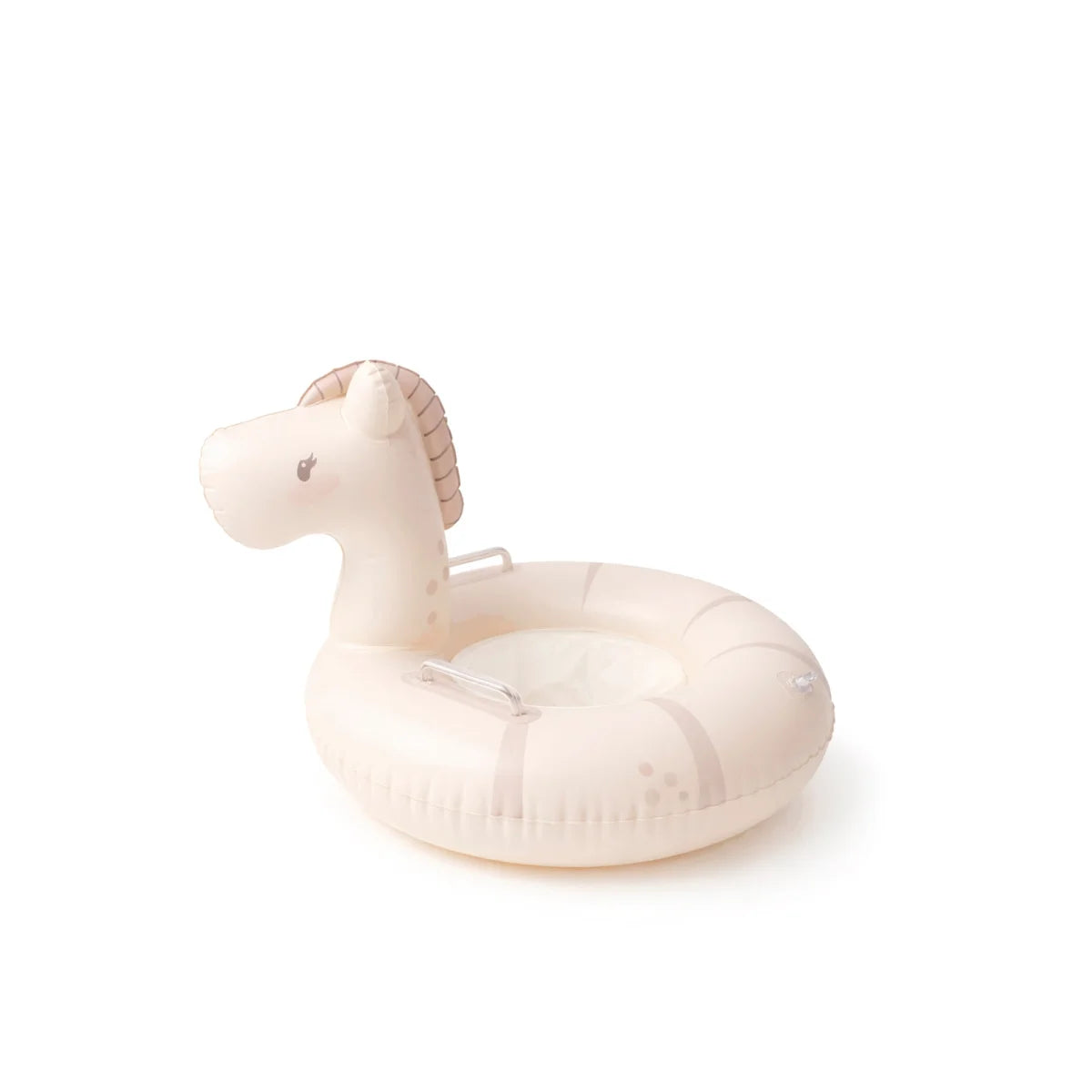 Baby-Schwimmring Little Pony in Creme mit brauner Mähne und Metallgriffen