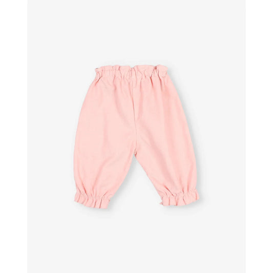 Búho Baby Soft Velour Girly Pants Rose