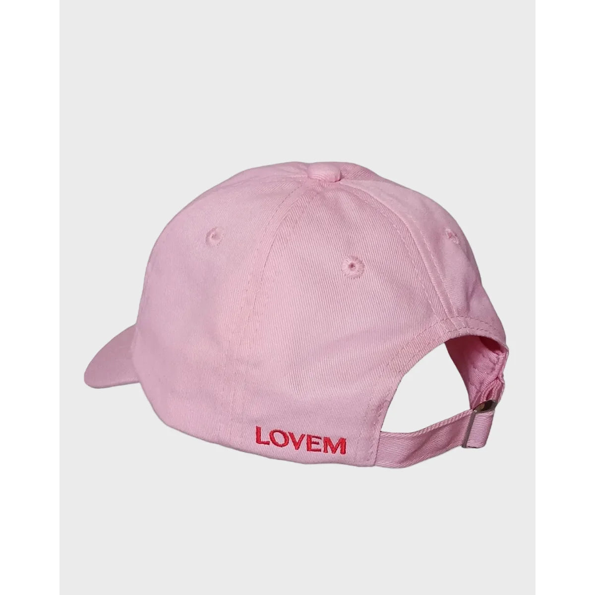 Rosa BABYCCINO CLUB kinder cap aus weicher baumwolle mit roter lovem stickerei auf der rückseite nachhaltige babykleidung