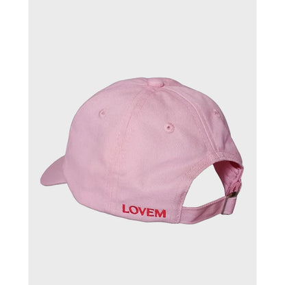 Rosa BABYCCINO CLUB kinder cap aus weicher baumwolle mit roter lovem stickerei auf der rückseite nachhaltige babykleidung