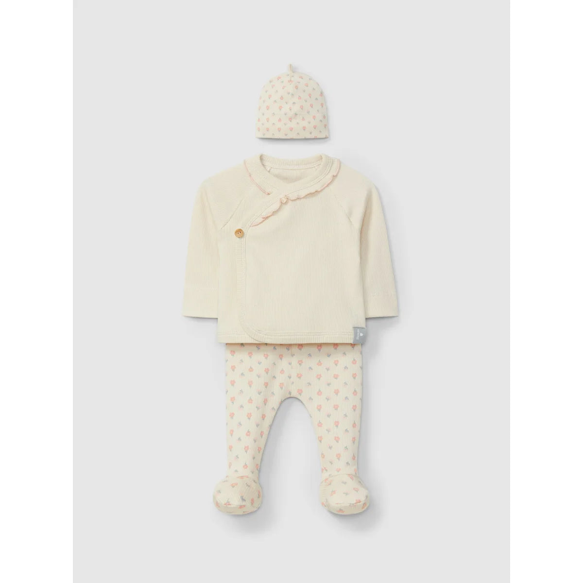 snug Babyset Ribbed 3-teilig in Floral Print