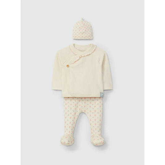 snug Babyset Ribbed 3-teilig in Floral Print