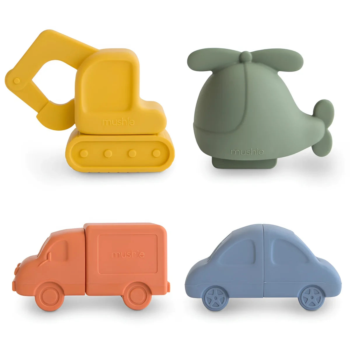 Mushie Badespielzeug Fahrzeuge 4er Set