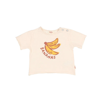Sandfarbenes Bananen-T-Shirt