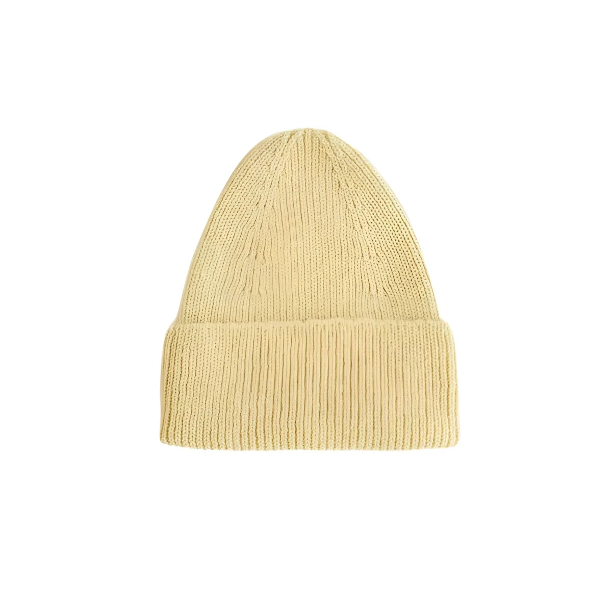 Hvid Beanie Fonzie in Light Yellow