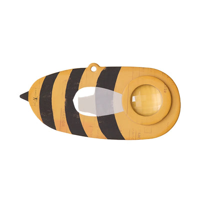 Gelber-schwarzes bienenförmiges Maßband Bee Eye mit klarem Fenster und Zifferblatt