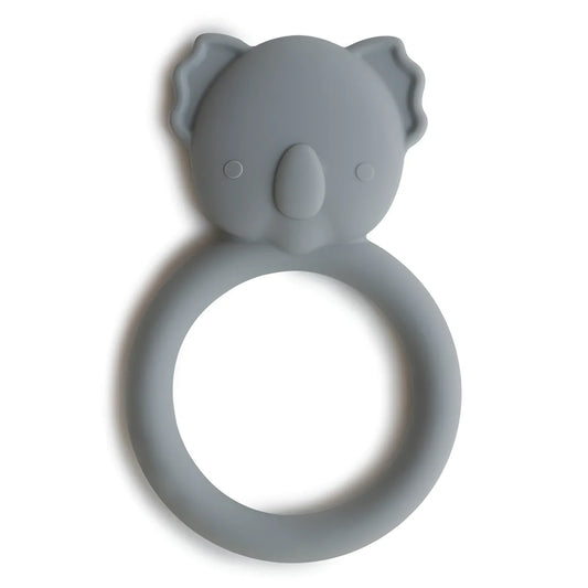 Mushie Beissring Koala in Grau aus Silikon