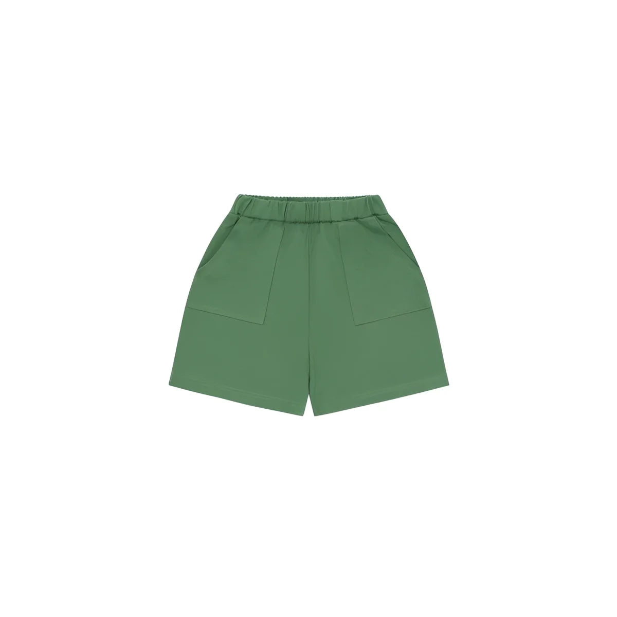 Olivgrüne Bermudas Seagrass mit elastischem Bund und zwei vorderen Taschen
