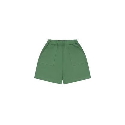 Olivgrüne Bermudas Seagrass mit elastischem Bund und zwei vorderen Taschen