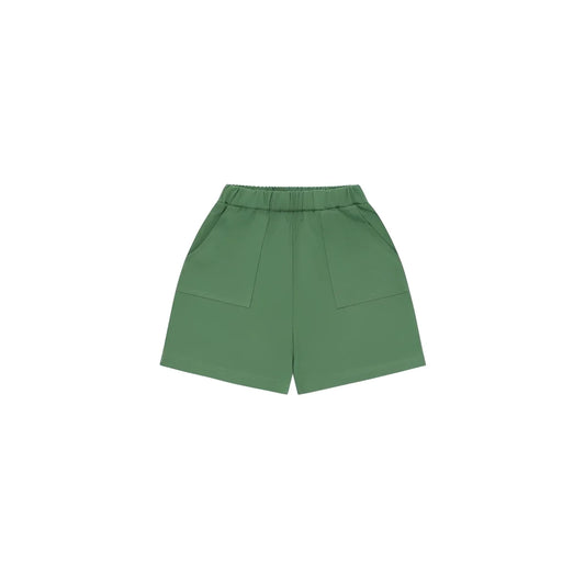 Olivgrüne Bermudas Seagrass mit elastischem Bund und zwei vorderen Taschen