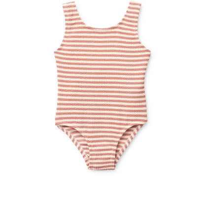 Gestreifter Badeanzug BIANCO Coral Blush Creme de la Creme, pink-weiss